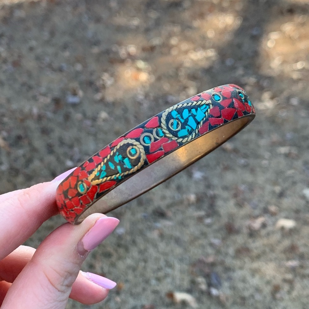 Mosaic Stone Bangle - Picture 5 of 10